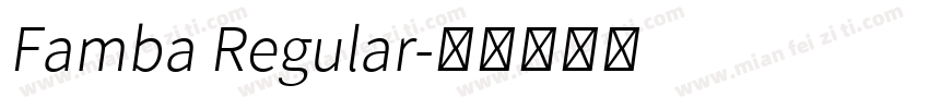Famba Regular字体转换